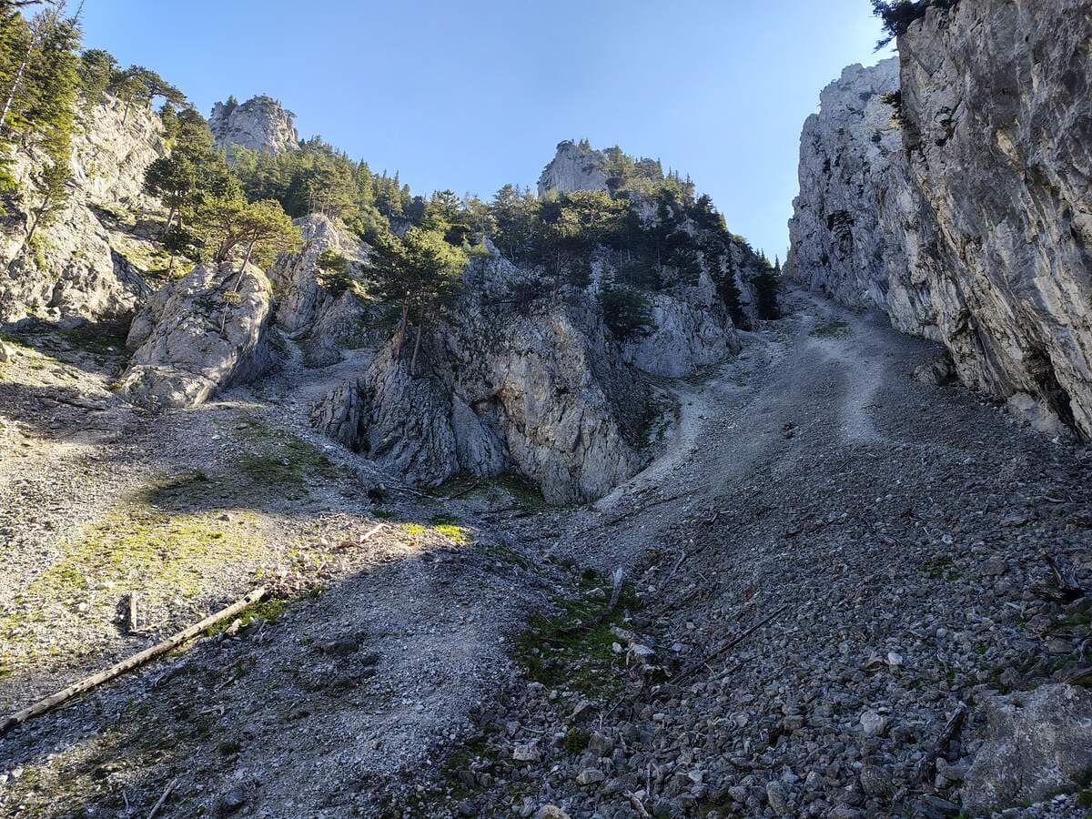 Rückblick von der Felskuppe