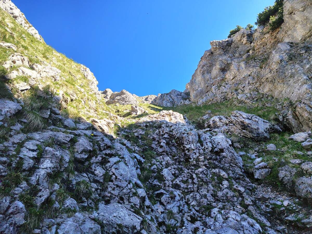 Kurze Kletterstelle
