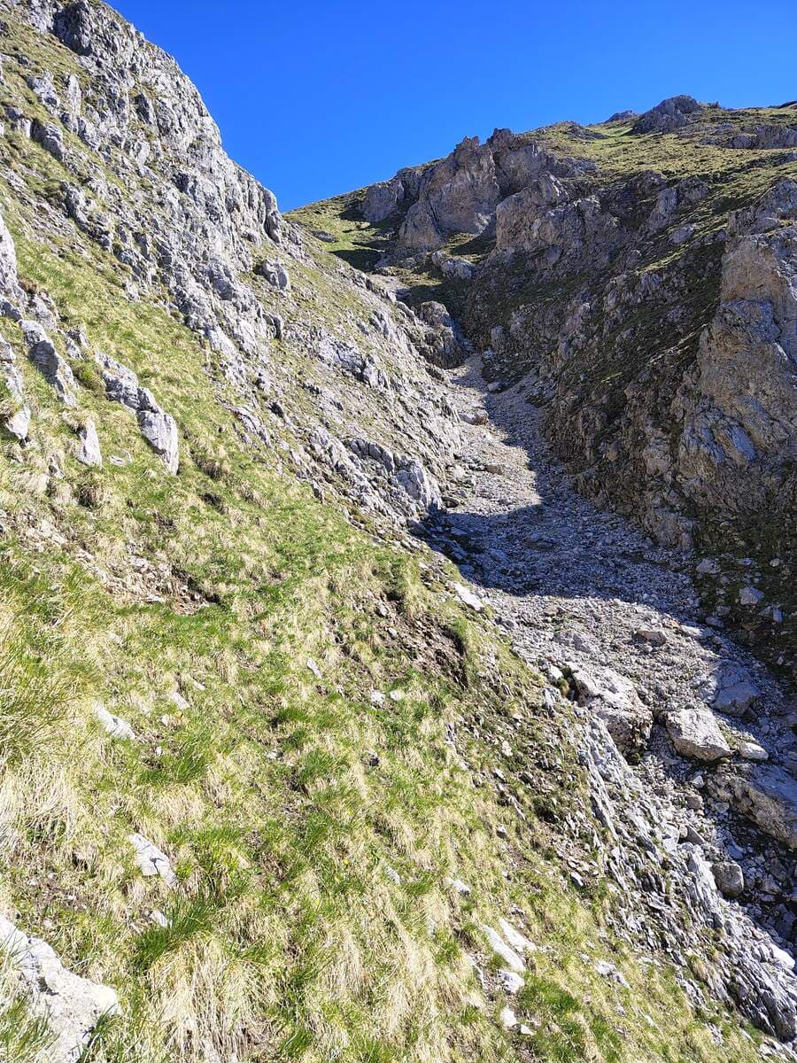 Grabensohle im oberen Bereich