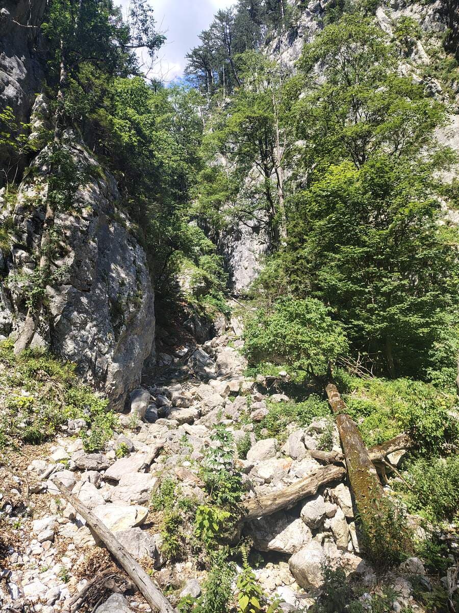 Vor der Engstelle