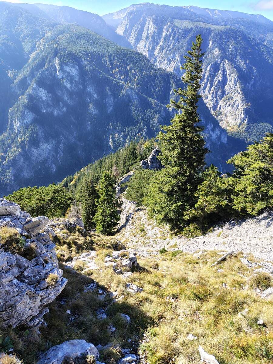 Rückblick von der Kletterei