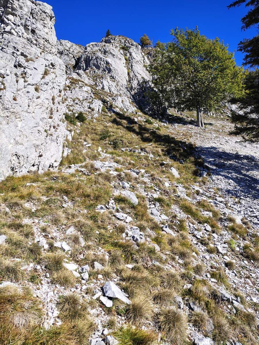 Felswand: rechts schwenken