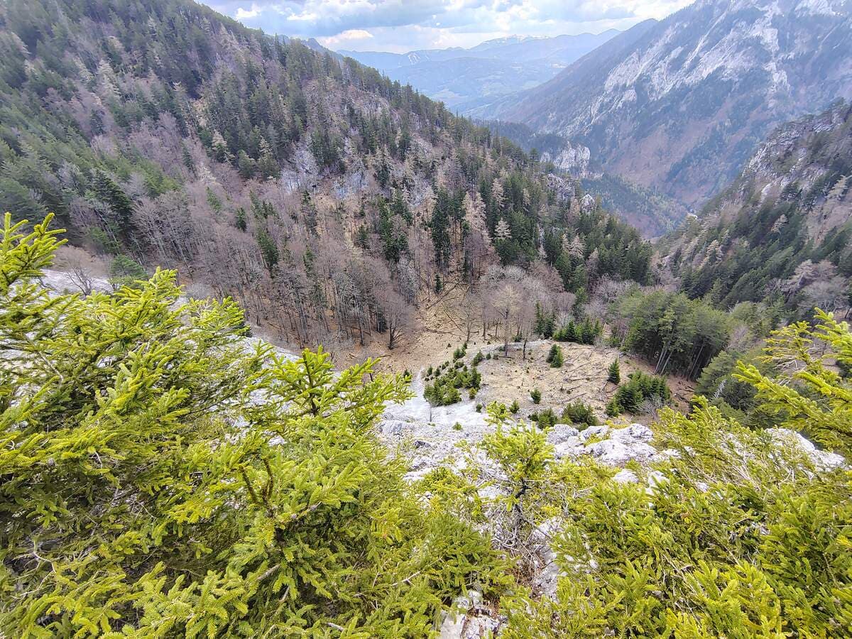Tiefblick Richtung Wasserofensattel