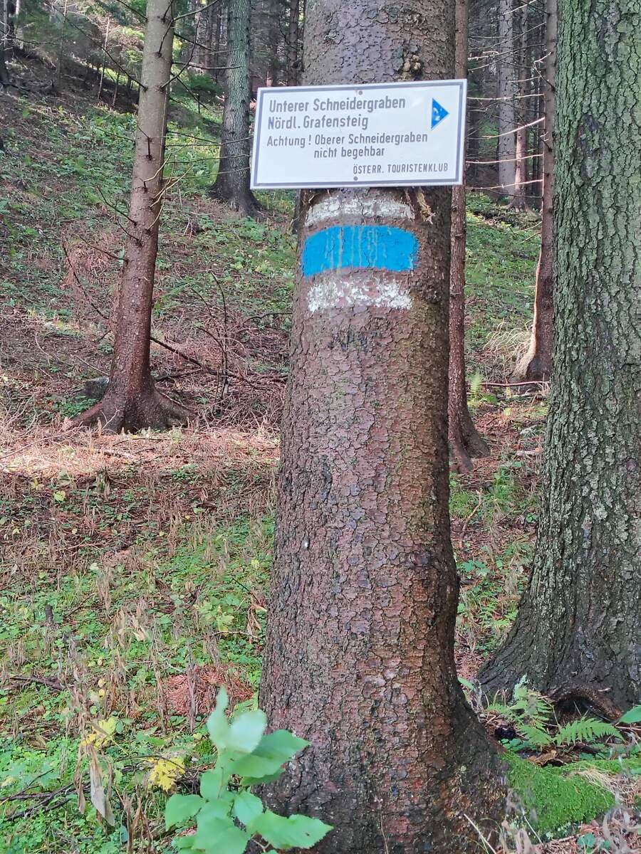 Unterer Schneidergraben - Schild