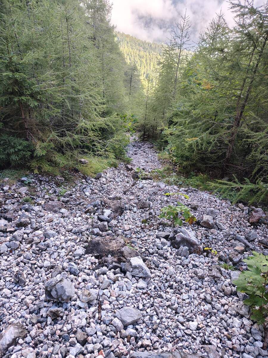 Aussicht (Rückblick) von weiter oben